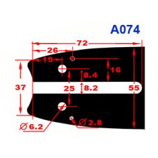 Шина Oregon 12"; 3/8; 1,1мм (124MLEA074) для висоторізу Stihl